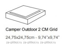 Ступень, Aparici, CAMPER 2CM, Белый, 24.75*24.75, CamperWhiteGrid24,75X24,75