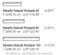 Плинтус (Плитка), Aparici, Metallic, Зеленый, 7.3*99.5, MetallicGreenNatRo-1007,3X99,5