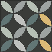 Глазурованный керамогранит, APE, Dahlia, разноцветный, 15*15, PansyNight15x15