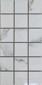 Мозаика, UNICO TILES, POLISHED, Белый, 15*30, Mk.CalcattaCenturyPolished1530