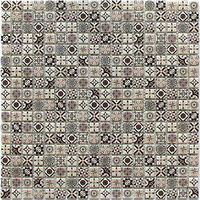 Стеклянная мозаика, Bonaparte, Мозаика стеклянная и стеклянная с камнем, 30*30, XindiGrey