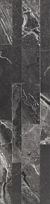 Глазурованный керамогранит, RONDINE, GIOIA - 3D, Черный, 15*61, J87459_GioiaNero