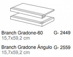 Ступень, Aparici, BRANCH, Тиковое дерево, 15.70*59.20, BranchTeakNonslipGrad-6015,70X59,20