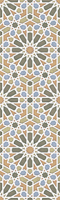 Керамическая плитка, Aparici, Alhambra, Зеленый, 29.75*99.55, AlhambraGreenMexuar29,75X99,55