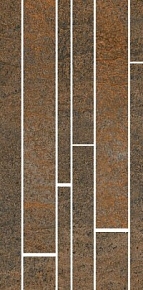 Глазурованный керамогранит, SANT'AGOSTINO, Oxidart, Коричневый, 22.5*45, MurettoOxid.Copper