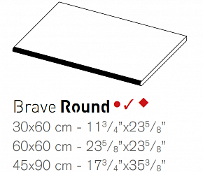 Декоративный элемент, AtlasConcorde, Brave, 60*60, BraveGreyRound60