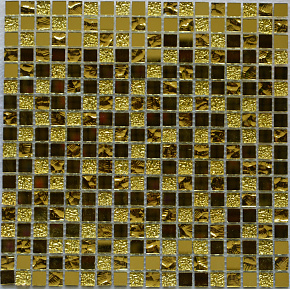 Мозаика, Bonaparte, Мозаика стеклянная и стеклянная с камнем, 30*30, MirrorGold