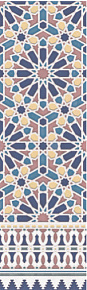 Керамическая плитка, Aparici, Alhambra, Синий/Голубой, 29.75*99.55, AlhambraBlueRauda29,75X99,55