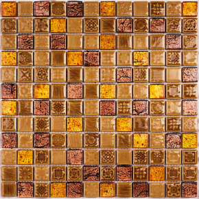 Стеклянная мозаика, Bonaparte, Керамическая мозаика, 30*30, MoroccoGold