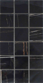 Мозаика, UNICO TILES, HIGH GLOSS POLISHED, Черный, 15*30, Mk.SaharaBlackPolished1530