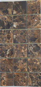 Мозаика, MEGA TILE, High Glossy (MEGA TILE), Коричневый, 15*30, Mk.MarronEmperadorGlossy1530